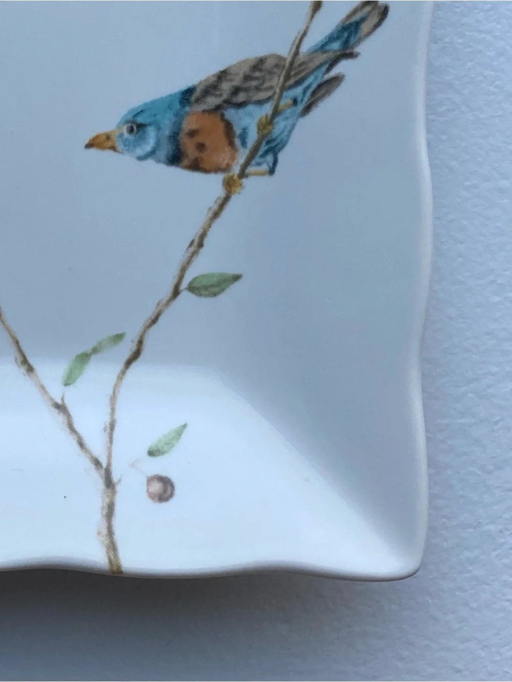 Bird Trinket Dish 222 Fifth EARLY BIRD Appetizer Plate Songbird 5.25